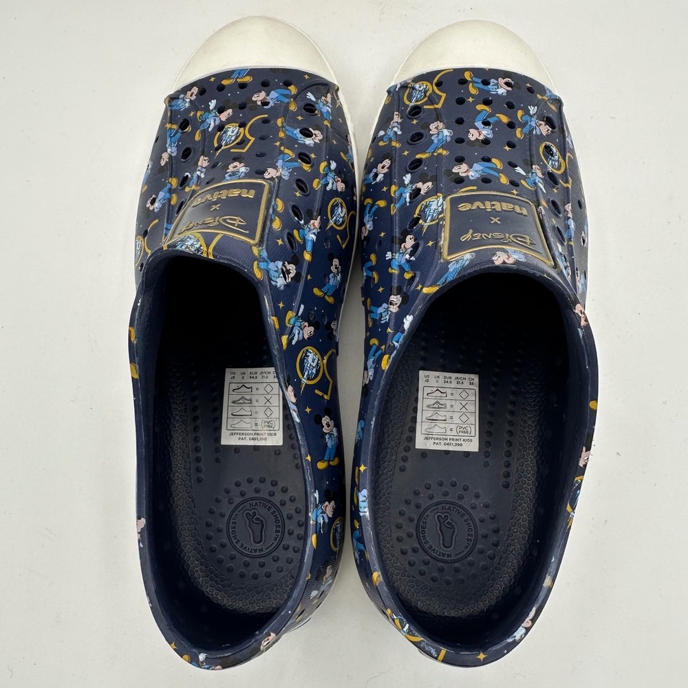 NATIVE x DISNEY Mickey Mouse Disney World 50th Anniversary Jefferson Shoes  J3 - Picture 6 of 12
